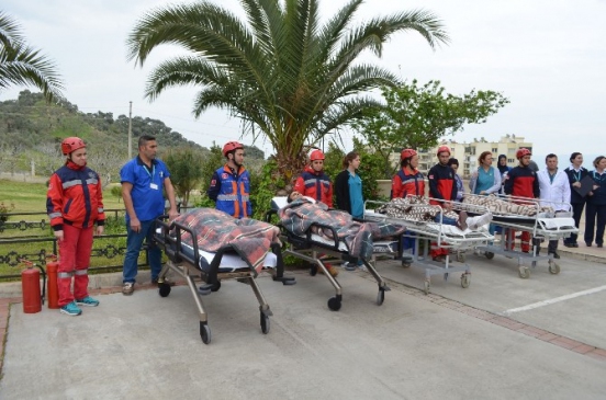 Söke'de Sağlık Kuruluşları Arasında Tatbikat Gerçekleştirildi