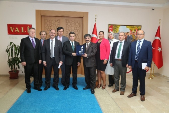 Kayseri'de Avrupa Kayserililer Birliği, Vali Orhan Düzgün ile görüştü.