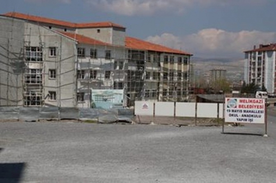 Melikgazi'de 19 Mayıs Mahallesi'nde Okul İnşaatında Sona Gelindi