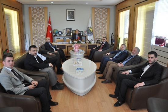 İnegöl'de Saadet Partisi Adayları, Belediye Başkanı Aktaş'ı Ziyaret Etti