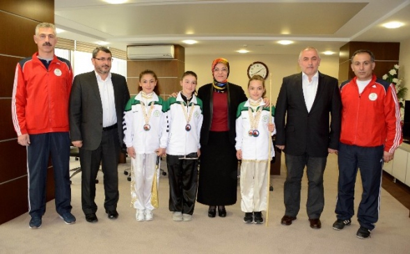 Konya Meram'da Wushu Takımı, Başkan Toru'yu Ziyaret Etti