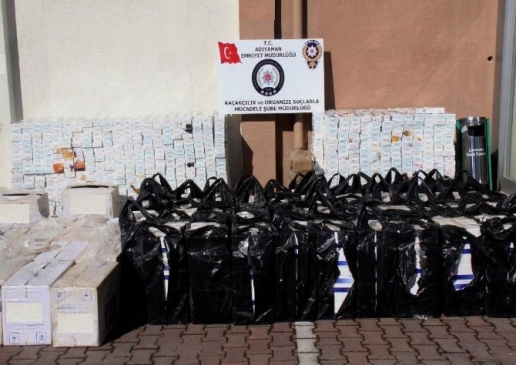 Adıyaman'da Yapılan Operasyonda 47 Bin 600 Paket Kaçak Sigara Ele Geçirildi