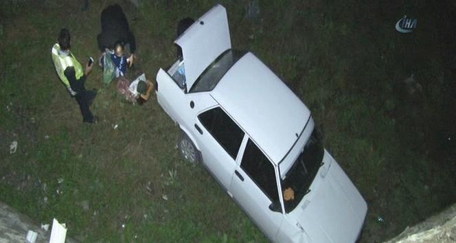 Zonguldak'ta Kontrolden Çıkan Otomobil Şarampole Yuvarlanınca 5 Kişi Yaralandı