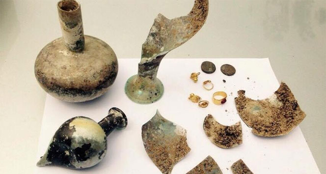 Tokat Niksar'da Yol Kontrolü Sırasında Tarihi Eserler Bulundu