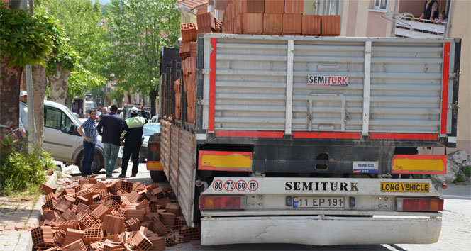 Bilecik Merkez'de Freni Boşalan TIR, Şoförü Sayesinde Durdu