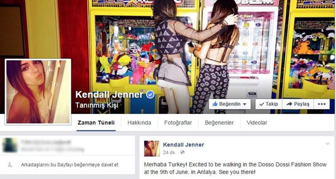 Kendall Jenner, Antalya'da gerçekleşecek Dosso Dossi Fashion Show'a katılacak.