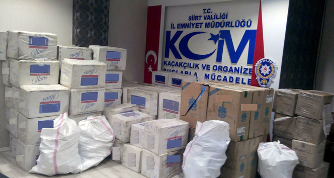 Siirt'te 10 Ayda 380 Bin 440 Paket Kaçak Sigara Ele Geçirildi