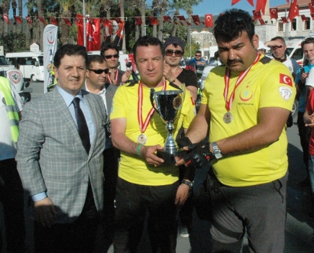 Muğla Bodrum'da Gerçekleşen 1. Uluslararası Motosikletli 112 Ekipleri Rallisi'nde Muğla Ekibi Birinci Oldu