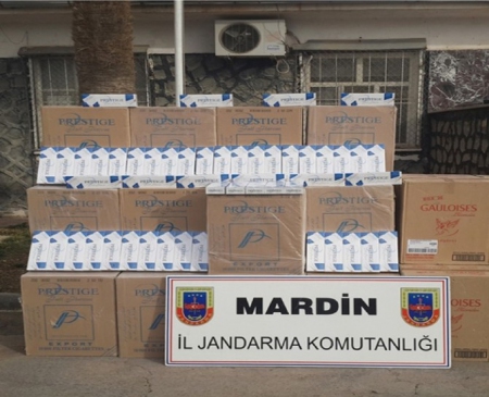 Mardin Artuklu'da 7 Bin 500 Paket Kaçak Sigara Ele Geçirildi