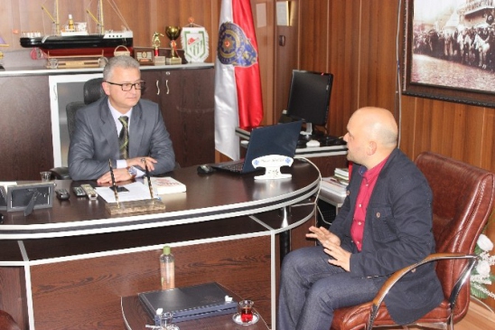 Samsun Çarşamba İlçesi Emniyet Müdürü Tuncer İğneli'yi Tarihçi-Yazar Talha Uğurluel Ziyaret Etti