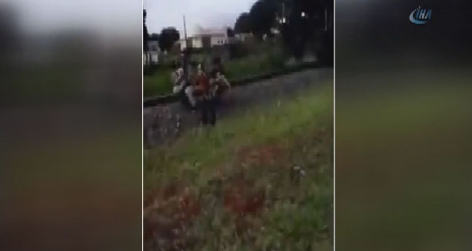 Brezilya Sarandi'de Tren Geçerken Fotoğraf Çeken Aile Ölümden Döndü