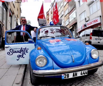 Giresun'da Saadet Partisi Adayı Vosvos ile Seçim Tanıtımı Yapıyor