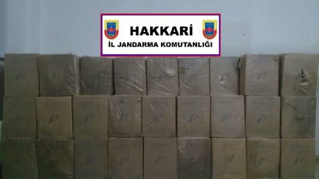 Hakkari Yüksekova'da Jandarma Ekiplerinin Yaptığı Operasyonda 67 Bin Paket Kaçak Sigara Bulundu
