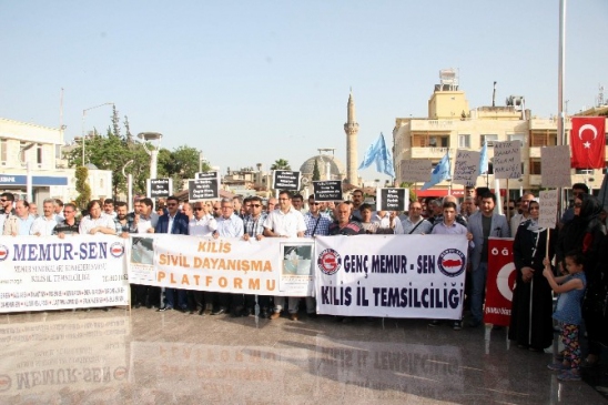 Kilis'te Mursi'ye Yönelik İdam Cezasına Karşı Protesto Düzenlendi