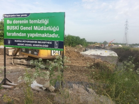 Bursa Nilüfer'de Kazaların Sık Yaşandığı Derede Islah Çalışmaları Başladı