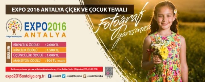 EXPO 2016 Antalya'da "Çiçek ve Çocuk" Konulu Fotoğraf Yarışması Başlıyor
