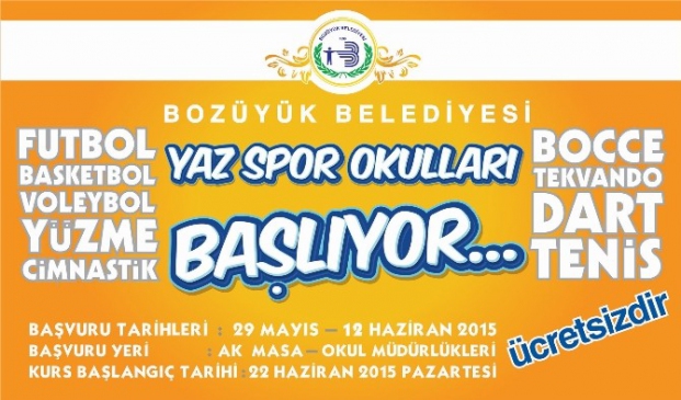 Bozüyük'te Öğrencilere Yönelik Yaz Spor Etkinlikleri Kayıtları 29 Mayıs'ta Başlıyor