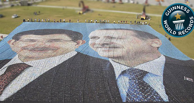 İstanbul Yenikapı'da Dünyanın En Büyük Posteri Açıldı