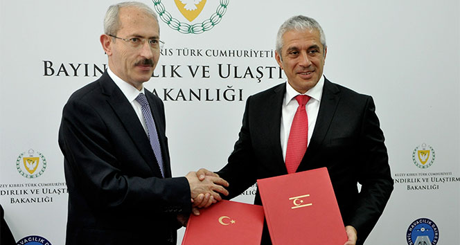 KKTC Ulaştırma Bakanı Taçoy ve Türkiye Ulaştırma Bakanı Bilgin Protokolü İmzaladı