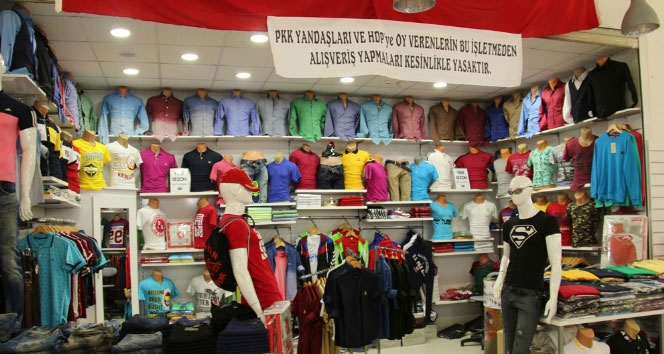 Samsun'da Esnafın HDP Tepkisi Pankarta Yansıdı