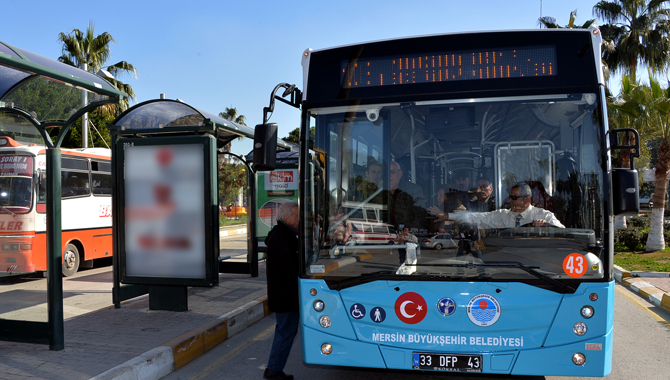 Mersin de Bayram Boyunca Otobüs Seferleri Ücretsiz