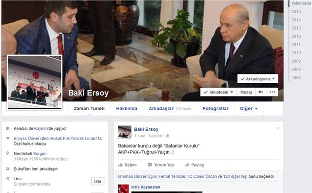 MHP İl Başkanı Bakanlar kurulu değil 'Satanlar kurulu'