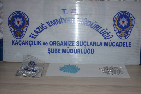 Elazığ'da 175 uyuşturucu hap ele geçirildi