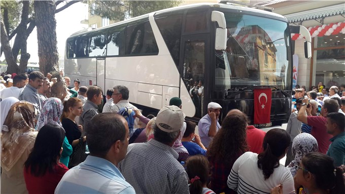 Aydınlı hacı adayları kutsal topraklara hareket etti