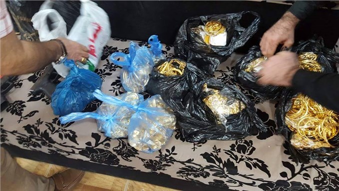 Bağdat'ta 14 kilo gram altın çalan çete, Kerkük'te yakayı ele verdi
