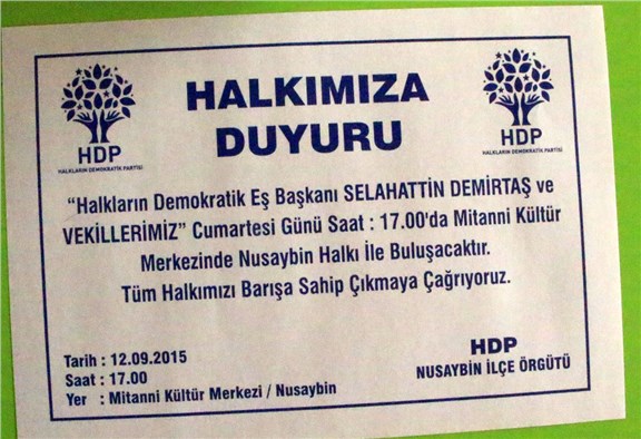 Demirtaş’ın katılacağı miting için el bröşürü dağıtıldı