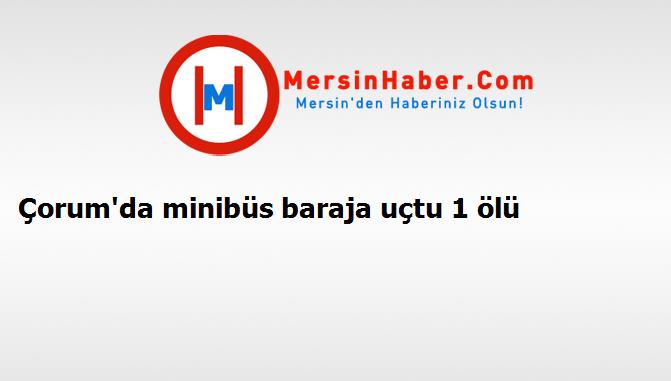 Çorum'da minibüs baraja uçtu 1 ölü