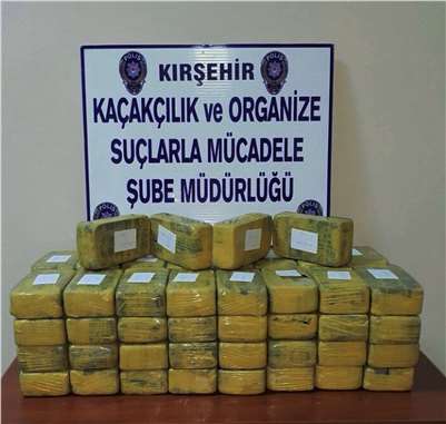 Kırşehir'de piyasa değeri 2 milyon TL olan uyuşturucu ele geçirildi