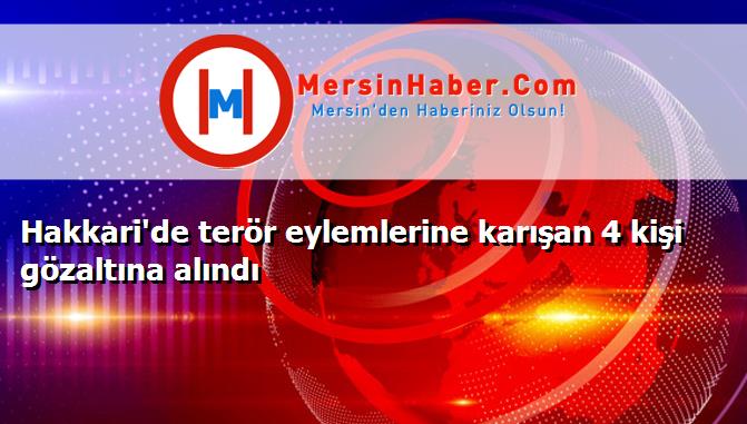 Hakkari'de terör eylemlerine karışan 4 kişi gözaltına alındı