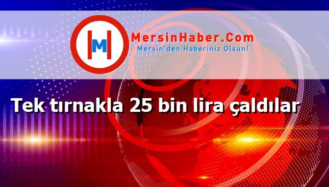 Tek tırnakla 25 bin lira çaldılar
