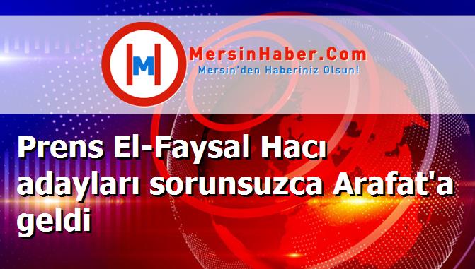 Prens El-Faysal Hacı adayları sorunsuzca Arafat'a geldi
