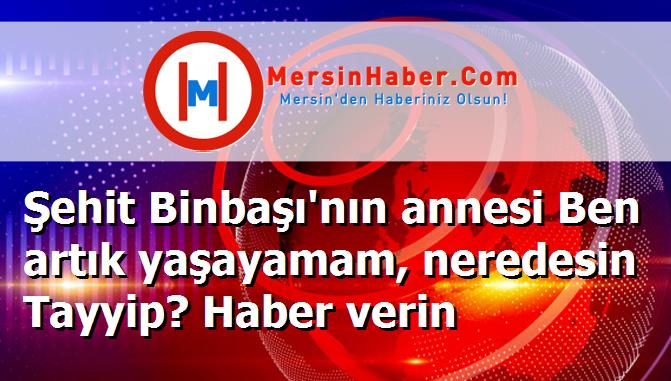 Şehit Binbaşı'nın annesi Ben artık yaşayamam, neredesin Tayyip? Haber verin