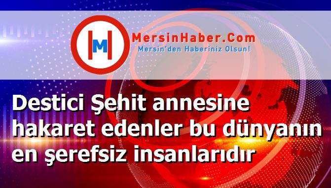Destici Şehit annesine hakaret edenler bu dünyanın en şerefsiz insanlarıdır