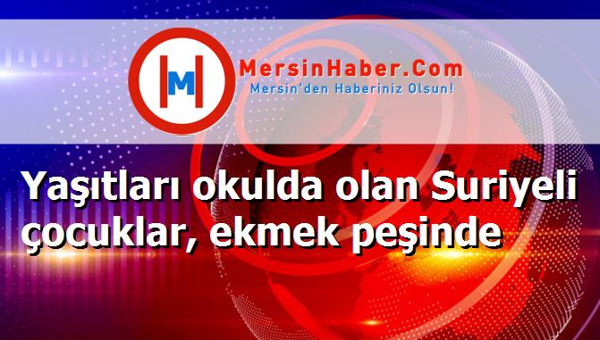 Yaşıtları okulda olan Suriyeli çocuklar, ekmek peşinde