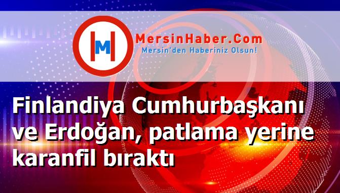 Finlandiya Cumhurbaşkanı ve Erdoğan, patlama yerine karanfil bıraktı