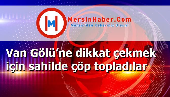 Van Gölü’ne dikkat çekmek için sahilde çöp topladılar