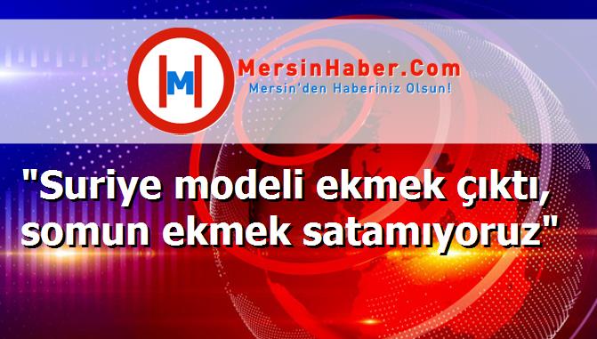 "Suriye modeli ekmek çıktı, somun ekmek satamıyoruz"