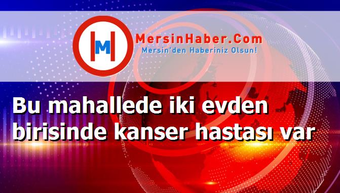 Bu mahallede iki evden birisinde kanser hastası var