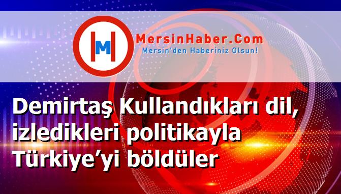 Demirtaş Kullandıkları dil, izledikleri politikayla Türkiye’yi böldüler