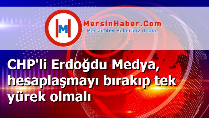 CHP'li Erdoğdu Medya, hesaplaşmayı bırakıp tek yürek olmalı