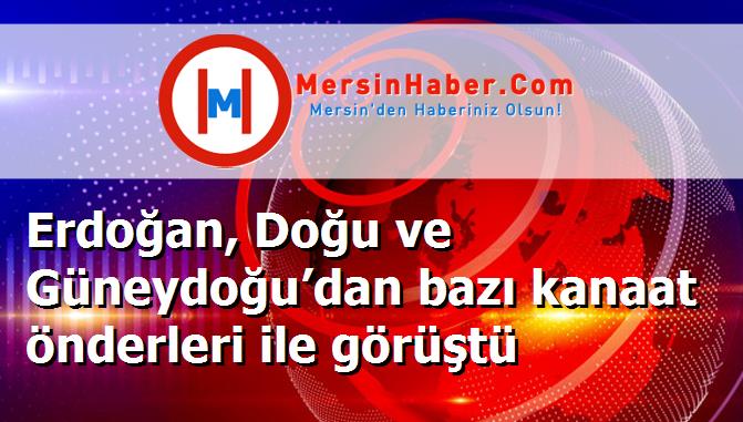Erdoğan, Doğu ve Güneydoğu’dan bazı kanaat önderleri ile görüştü