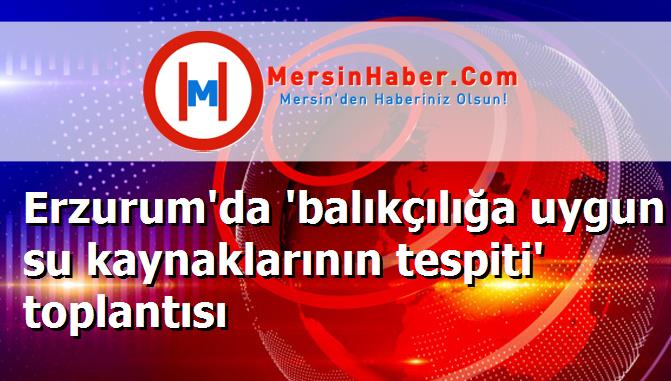 Erzurum'da 'balıkçılığa uygun su kaynaklarının tespiti' toplantısı