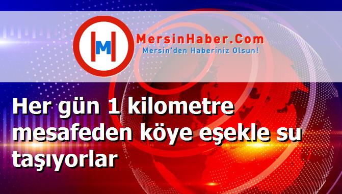 Her gün 1 kilometre mesafeden köye eşekle su taşıyorlar