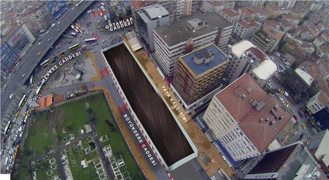 Mecidiyeköy'de metro çalışması