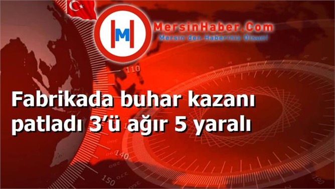 Fabrikada buhar kazanı patladı 3’ü ağır 5 yaralı
