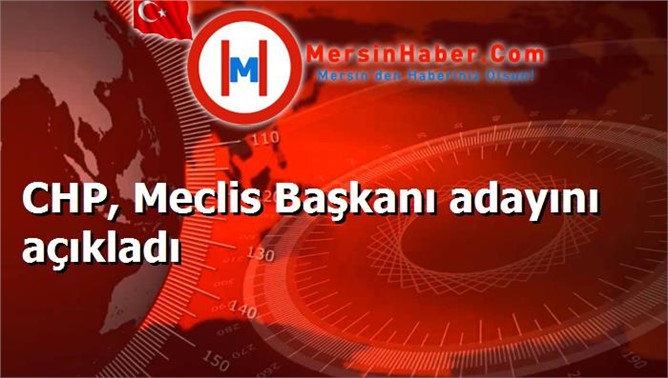 CHP, Meclis Başkanı adayını açıkladı